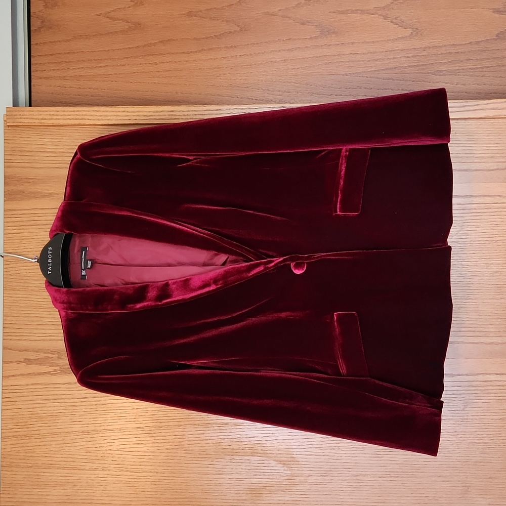 INC velvet blazer